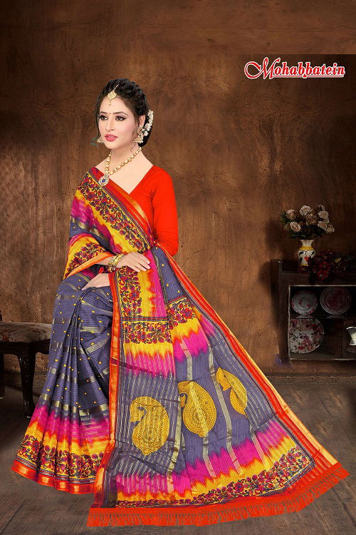 Mohabbatein 2 Regular Wear Designer Wholesale Cotton Printed Saree
